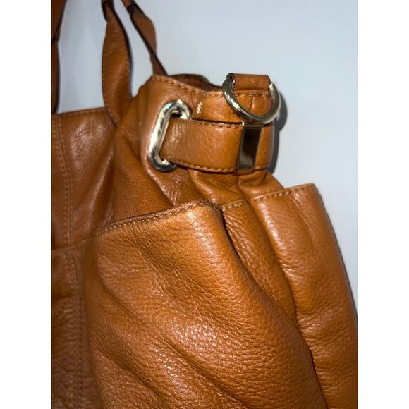 Michael Kors Tan Leather Crossbody & Blue Wristlet Wallet – Excellent Set - Picture 11 of 13